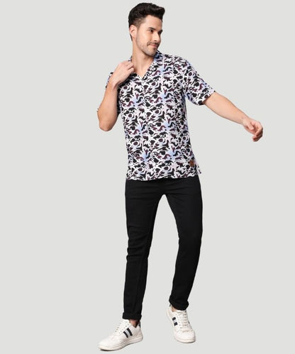 Men's Multicolor Abstact Print Regular Fit Shirt